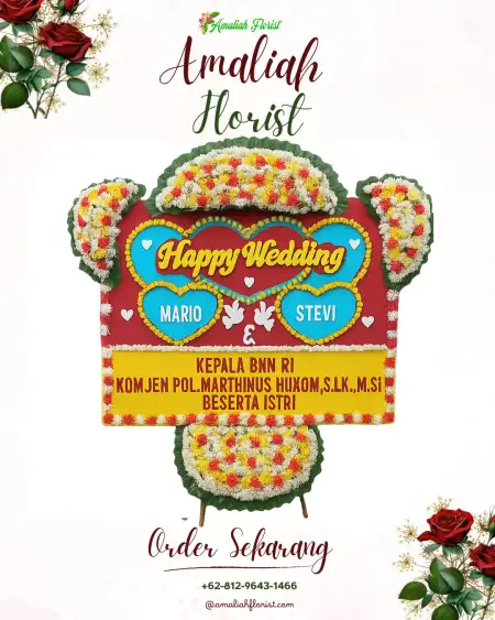 Papan Bunga Pernikahan Debong Tengah